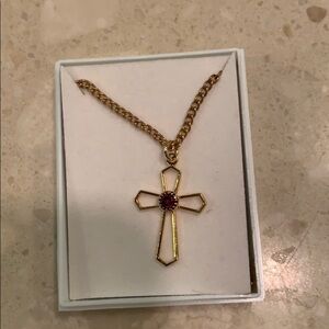 Gold tone cross